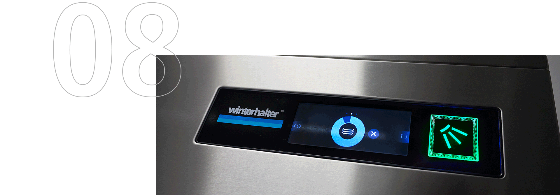 Winterhalter Energiespar-Tipps Wärmerückgewinnung abwarten Winterhalter Energiespar-Tipps Wärmerückgewinnung abwarten Display