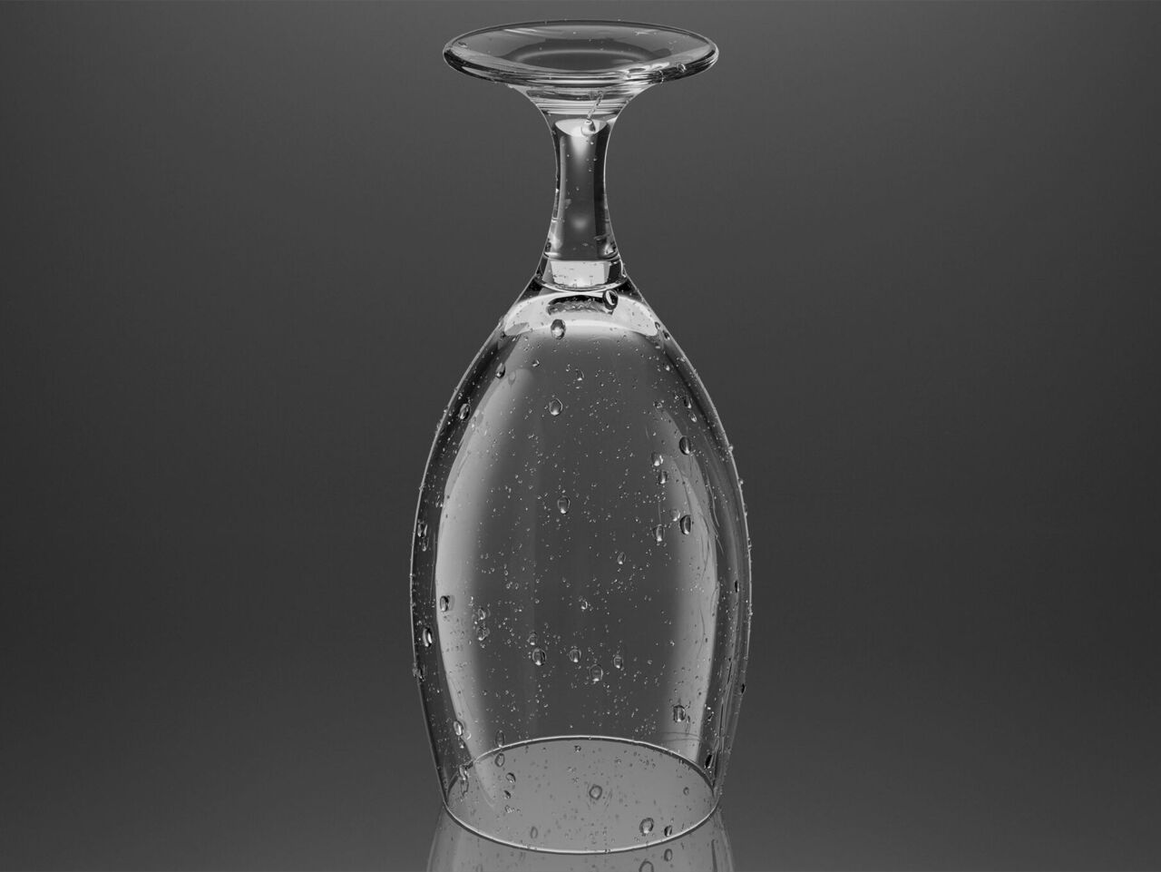 Verre à bière mal lavé : pas de film d'eau qui s'écoule Un verre à bière fraîchement lavé avec de nombreuses gouttes d'eau sur lesquelles le film d'eau ne s'écoule pas proprement