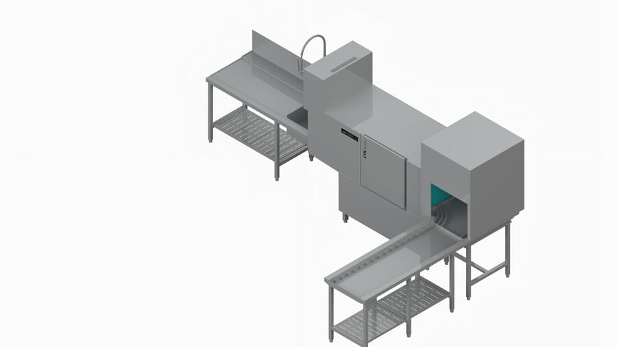 Winterhalter rack conveyor dishwasher CTR SM-M Energy, planning example Winterhalter rack conveyor dishwasher CTR SM-M Energy, planning example